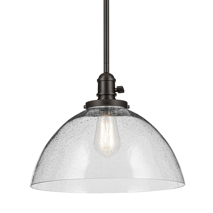 Kichler Avery 1 Light Dome 11" Pendant, Olde Bronze/Clear