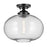 Kichler Avery 1 Light Globe 13.5" Semi Flush Light, Black/Clear