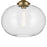 Kichler Avery 1 Light Globe 13.5" Semi Flush Light, Brass/Clear