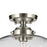 Kichler Avery 1 Light Globe 13.5" Semi Flush Light, Nickel/Clear - 43913NI