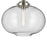 Kichler Avery 1 Light Globe 13.5" Semi Flush Light, Nickel/Clear