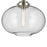 Kichler Avery 1 Light Globe 13.5" Semi Flush Light, Nickel/Clear