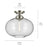 Kichler Avery 1 Light Globe 13.5" Semi Flush Light, Nickel/Clear