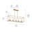 Kichler Crosby 5 Light Rectangle 13.5" Chandelier Single Brass/Clear