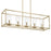 Kichler Crosby 5 Light Rectangle 13.5" Chandelier Single Brass/Clear