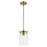 Kichler Crosby 1 Light Cylinder 10.75" Mini Pendant, Brass/Clear