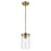 Kichler Crosby 1 Light Cylinder 10.75" Mini Pendant, Brass/Clear - 43996NBR