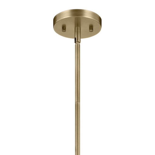 Kichler Crosby 1 Light Cylinder 10.75" Mini Pendant, Brass/Clear