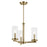 Kichler Crosby 3 Light Round 14" Chandelier 1 Tier Small, Brass/Clear