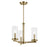 Kichler Crosby 3 Light Round 14" Chandelier 1 Tier Small, Brass/Clear - 43997NBR