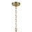 Kichler Crosby 4 Light Square 31" Foyer Pendant, Natural Brass/Clear