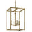 Kichler Crosby 4 Light Square 31" Foyer Pendant, Natural Brass/Clear