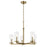 Kichler Crosby 5Lt Round 22.25" Chandelier 1 Tier Medium, Brass/Clear