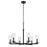 Kichler Crosby 6Lt Round 21.75" Chandelier 1 Tier Large, Black/Clear