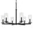 Kichler Crosby 6Lt Round 21.75" Chandelier 1 Tier Large, Black/Clear