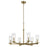 Kichler Crosby 6Lt Round 21.75" Chandelier 1 Tier Large, Brass/Clear