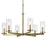 Kichler Crosby 6Lt Round 21.75" Chandelier 1 Tier Large, Brass/Clear