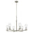 Kichler Crosby 6Lt Round 21.75" Chandelier 1 Tier Large, Nickel/Clear - 44013NI