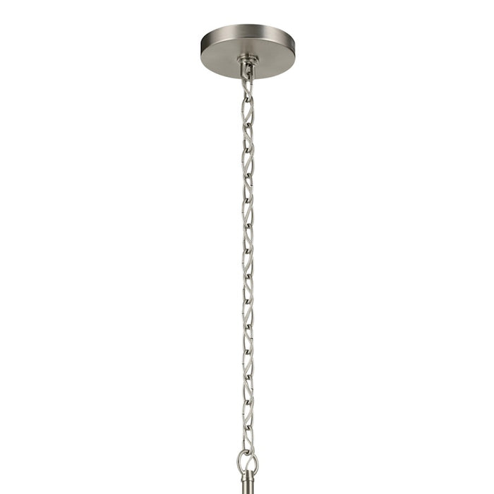 Kichler Crosby 6Lt Round 21.75" Chandelier 1 Tier Large, Nickel/Clear