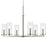 Kichler Crosby 6Lt Round 21.75" Chandelier 1 Tier Large, Nickel/Clear