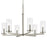 Kichler Crosby 6Lt Round 21.75" Chandelier 1 Tier Large, Nickel/Clear
