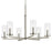 Kichler Crosby 6Lt Round 21.75" Chandelier 1 Tier Large, Nickel/Clear