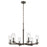 Kichler Crosby 6Lt Round 21.75" Chandelier 1 Tier Large, Bronze/Clear