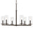 Kichler Crosby 6Lt Round 21.75" Chandelier 1 Tier Large, Bronze/Clear