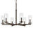 Kichler Crosby 6Lt Round 21.75" Chandelier 1 Tier Large, Bronze/Clear