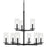 Kichler Crosby 9 Light 32.5" Chandelier 2 Tier Large, Black/Clear