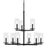 Kichler Crosby 9 Light 32.5" Chandelier 2 Tier Large, Black/Clear