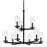 Kichler Crosby 9 Light 32.5" Chandelier 2 Tier Large, Black/Clear