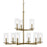 Kichler Crosby 9 Light 32.5" Chandelier 2 Tier Large, Brass/Clear