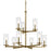 Kichler Crosby 9 Light 32.5" Chandelier 2 Tier Large, Brass/Clear