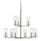 Kichler Crosby 9 Light 32.5" Chandelier 2 Tier Large, Nickel/Clear