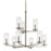 Kichler Crosby 9 Light 32.5" Chandelier 2 Tier Large, Nickel/Clear