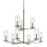 Kichler Crosby 9 Light 32.5" Chandelier 2 Tier Large, Nickel/Clear