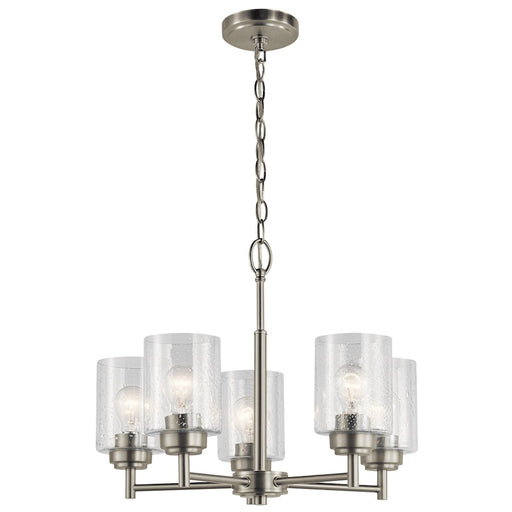 Kichler Winslow 20in 5-Light Chandelier | Brushed Nickel Transitional | Dining Room & Living Room | 20 x 20 x 16 in | Model 44030NI