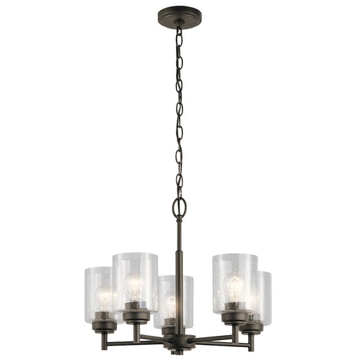 Kichler Winslow 5-Light Chandelier | Olde Bronze Transitional | Dining Room & Living Room | 19.75 x 19.75 x 16 in | Model 44030OZ