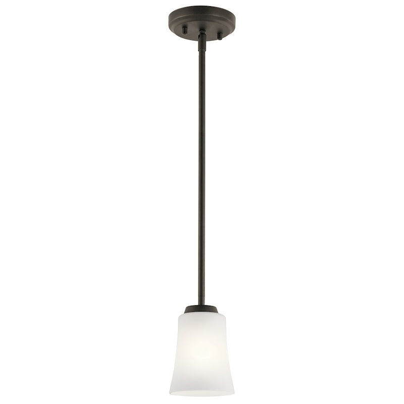 Kichler Tao Mini 5in 1-Light Pendant | Transitional Olde Bronze | Kitchen Island | 5 x 5 x 7 in | Model 44053OZ