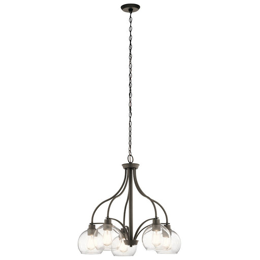 Kichler Harmony 26in 5-Light Chandelier | Transitional Olde Bronze | Dining Room & Living Room | 26 x 26 x 25 in | Model 44064OZ