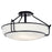 Kichler Alkire Semi Flush Mount, Black/Satin Etched White