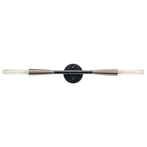 Kichler Branches 21in 2-Light Wall Sconce | Contemporary Black Finish | Hallway & Bathroom Accent | 4.75 x 4.75 x 20.75 in | Model 44091BK