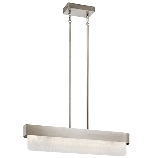 Kichler Serene 36.5in LED Linear Chandelier | Contemporary Classic Pewter | Kitchen Island & Dining Room | 36.5 x 6 x 7.25 in | Model 44160CLPLED