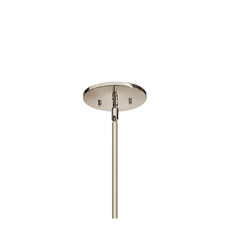 Kichler Ibis 15in 1-Light Pendant | Polished Nickel and Natural Brass Steel | Kitchen Island & Dining Room | 15 x 16.25 in | Model 44201PN