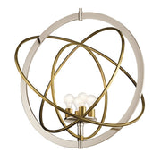 Kichler Ibis 30in 4-Light Pendant | Polished Nickel and Natural Brass Steel | Kitchen Island & Dining Room | 30 x 31 in | Model 44203PN