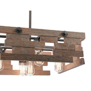 Kichler Cuyahoga Mill 24in 5-Light Chandelier | Rustic Anvil Iron | Dining Room & Great Room | 24 x 24 x 8 in | Model 44228AVI