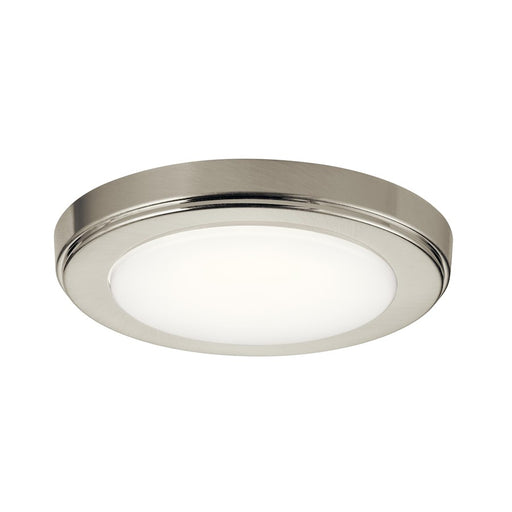 Kichler Zeo 7in LED Flush Mount Ceiling Light | Modern Brushed Nickel and Acrylic | Bathroom & Hallway | 820 Lumens 3000K 90 CRI | Model 44244NILED30