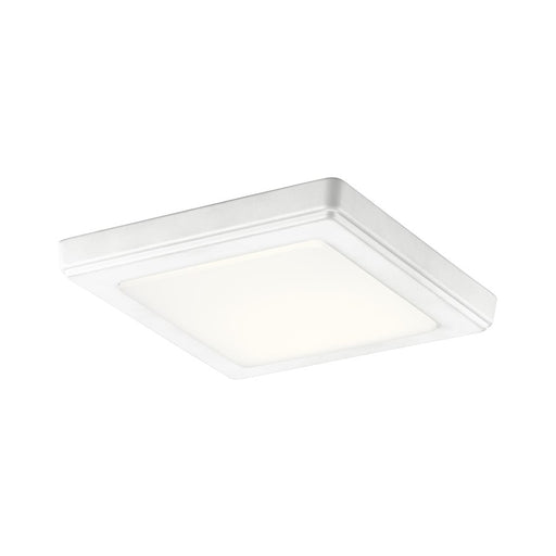 Kichler Zeo 7in Square 1-Light Flush Mount | White Acrylic | Hallway & Bathroom | 820 Lumens 4000K | Model 44245WHLED40