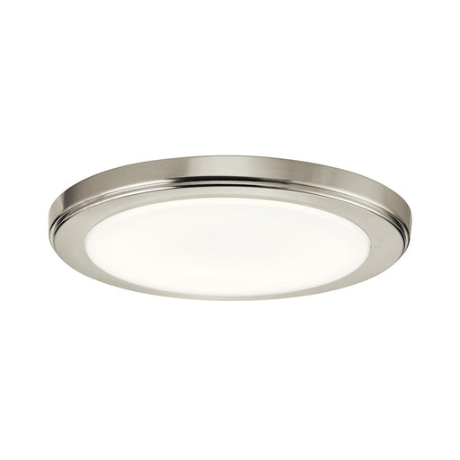Kichler Zeo 10in 1-Light LED Flush Mount | Brushed Nickel and Acrylic | Kitchen & Bathroom | 10 x 1 in | Model 44246NILED40